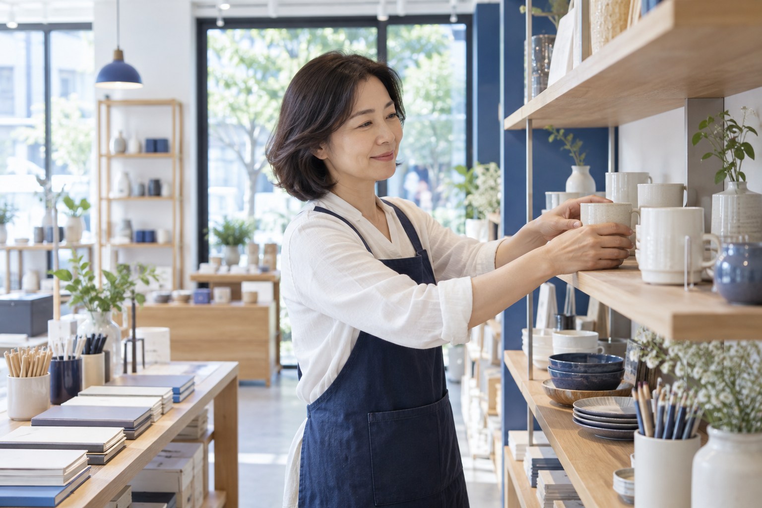 개인정보 안내 · 업무 자료를 정리하고 보관하는 장면